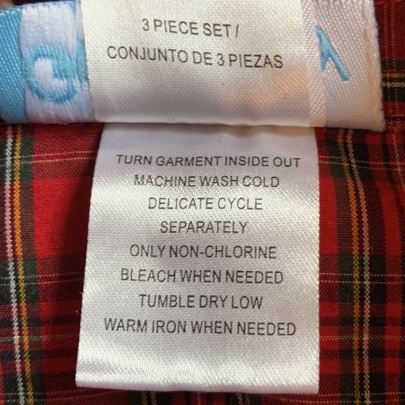 Great Guy Red Plaid Striped Christmas Holiday Button Down Shirt Boy’s Size 2T - Picture 7 of 7